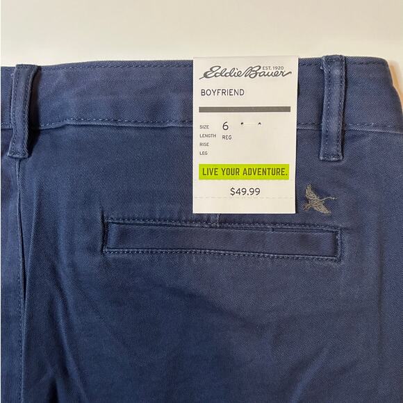 Eddie Bauer Women's Stretch Legend Wash Boyfriend Pants Size 6 - Picture 5 of 14